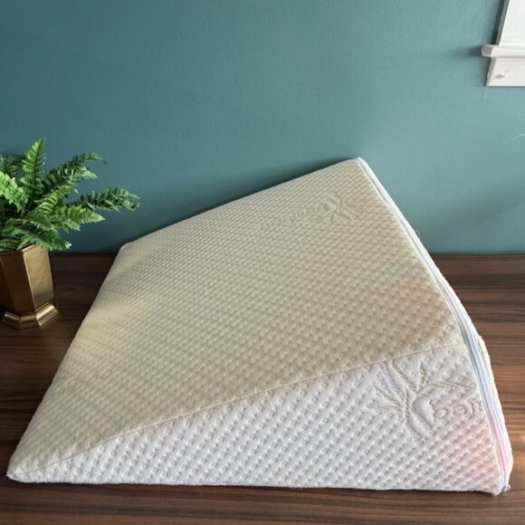 Zuma Foam Wedge Pillow By Brentwood Home With Bamboo Cover Support 10" - Picture 8 of 16